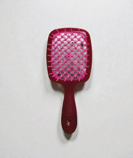  Зображення Janeke Superbrush the original гребінець продувний, щітка для волосся Бургундія з рожевим 